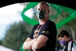 Portland Timbers team owner Merritt Paulson stands on the sidelines before the first half of an MLS soccer match against Orlando City, Tuesday, Aug. 11, 2020, in Kissimmee, Fla. Merritt Paulson, also the owner of the Portland Thorns, announced Thursday, Dec. 1, 2022.