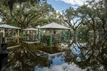 Flood waters inundated several areas of Hillsborough County, including Paul Sanders Park in Brandon, Florida.