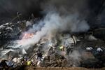 First responders search at the site of an Israeli airstrike that struck an apartment building in Beirut, Lebanon, Wednesday, April 8, 2026.