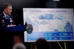 Chairman of the Joint Chiefs of Staff Air Force Gen. Dan Caine discusses the mission details of the strike during a news conference at the Pentagon on Sunday.