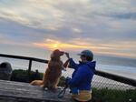 Lori Katz, pictured here with her support dog, started the ketogenic diet under Dr. Sethi's supervision. She quickly started to notice a difference. "It wasn't just the depressive symptoms, but it was the feeling of lack of control," she says. The diet "was like a tailwind — just blowing me into a better future."