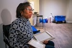 Aldra Allison holds letters that her children wrote to her, some of the only keepsakes she was able to salvage in the Eaton Fire that ravaged her Altadena neighborhood. The Eaton Fire was the most destructive of the Los Angeles Wildfires, burning 14,000 acres.