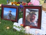 Mourners lit candles and laid flowers at a memorial for Taliesin Namkai-Meche of Ashland, Ore. Namkai-Meche died in 2017 while trying to defend young women of color on a MAX train in Portland.