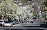 FILE - A motorist drives along Main Street in Pendleton, Ore., on April 7, 2026.