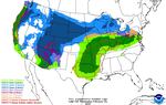 The National Weather Service forecast map for Wednesday calls for a massive winter storm to drop heavy snow on many U.S. states. This image shows only a portion of a storm's broad impact.