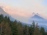 A file photo showing the Bolt Creek Fire from Heybrook Lookout.