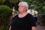 Bobbie Williams has short, white hair and is wearing a black shirt.