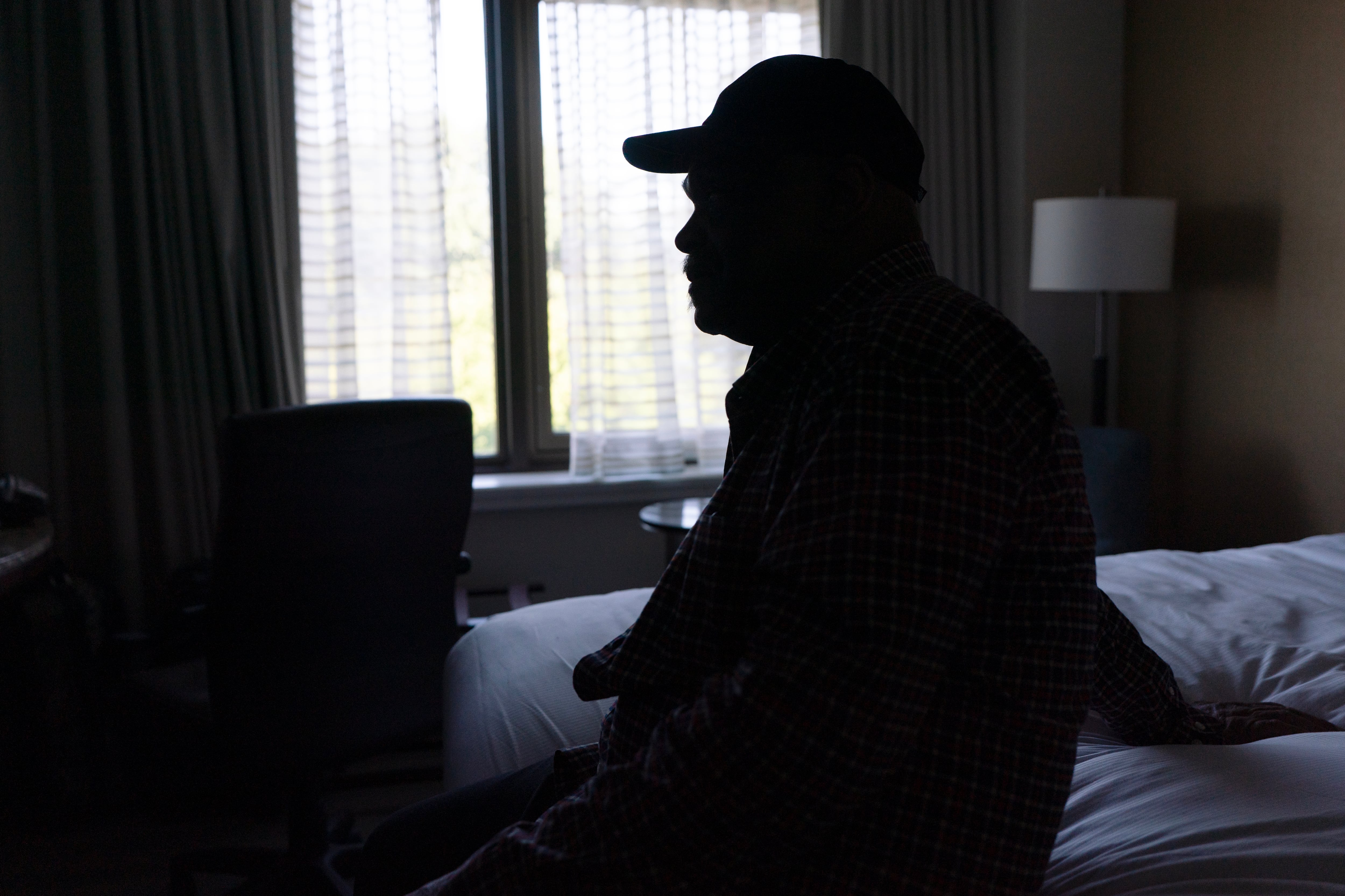 Jesse Johnson, at his hotel in Portland, Ore., Sept. 9, 2023. Johnson spent 25 years in prison and police custody for the 1998 murder of Harriet Thompson, a murder he consistently denied committing.