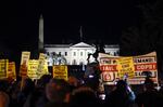 Demonstrators are seen outside the nation's capital on Friday evening, following the release of footage showing the police killing of Tyre Nichols.
