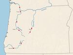 Locations where OPB sampled rivers for microplastics.