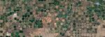 A satellite image showing a cluster of crop circles.