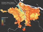 On a sunny day last July, Multnomah, Clackamas and Washington counties sent hundreds of volunteers driving around the area with temperature sensors on their vehicles. They found minimum temperatures of 76 F around Forest Park in the evening and maximum temperatures of 94 F in Tualatin.