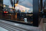 A bullet hole in the front window of the Starbucks at Fred Meyer in Portland’s Hollywood District. Portland police officers shot a man thought to be armed Friday night, Dec. 7, 2018.