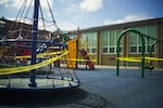 A closed playground at The Madeleine Elementary School in northeast Portland, March 21, 2020.