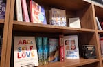 Grand Gesture Books' nonfiction section features novels on self-love, platonic love and other types of love on Oct. 26, 2024 in Portland, Ore. Grand Gesture is Oregon's first romance-only bookstore.