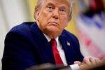President Trump takes questions from reporters during an event in the Oval Office of the White House on March 31, 2025.