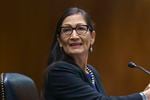 Interior Secretary Deb Haaland appears before the Senate Appropriations Committee, at the Capitol in Washington, Wednesday, June 16, 2021.