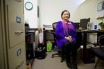 Rebekah Albert, executive director of Rose Haven, a Portland day shelter for women and children, inside her office in Northwest Portland. 