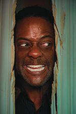 Here's Johnny, also known as Blair Underwood, recreating that memorable scene from 1980's The Shining.