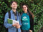 Ben Silesky and Sydney Allen go door to door to raise awareness and support for 2016's Initiative 732, which would put a tax on carbon emissions in Washington.