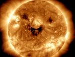 NASA's Solar Dynamics Observatory captured an image of the sun "smiling" in 193 angstrom light on Oct. 26.