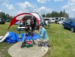 Amateur astronomer Molly Wakeling sets up her telescope and camera equipment to capture an especially faint nebula at the Cherry Springs Star Party in northern Pennsylvania.